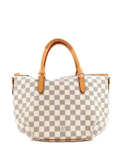 Pre-owned Louis Vuitton Riviera Handbag Damier Pm Satchel In White