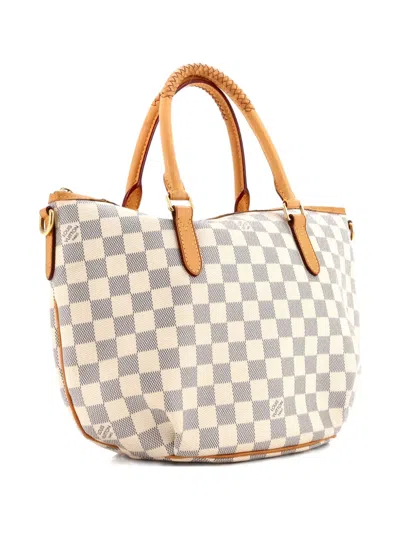 Pre-owned Louis Vuitton Riviera Handbag Damier Pm Satchel In White
