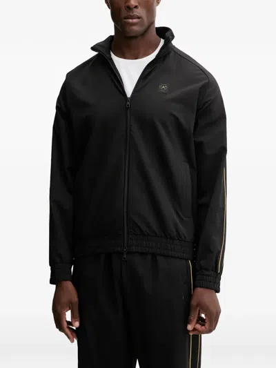 Ea7 Zip Logo Tracksuit In Black