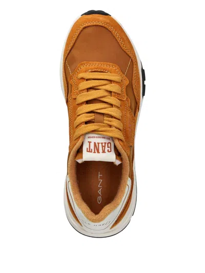 Gant Suede Panelled Sneakers In Brown