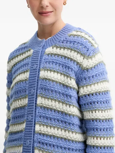 Marc O'polo Button-fastening Cardigan In Blue