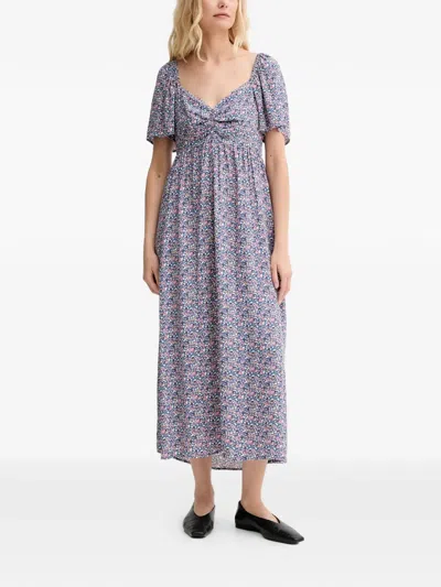 Marc O'polo Floral-pattern Dress In Blue
