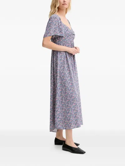 Marc O'polo Floral-pattern Dress In Blue