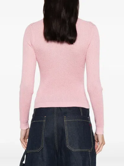 Guest In Residence Long-sleeves Polo Top In Pink