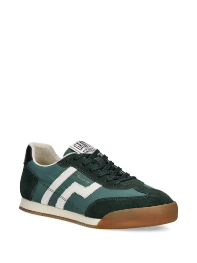 Gant Suede Stripes-detail Sneakers In Green