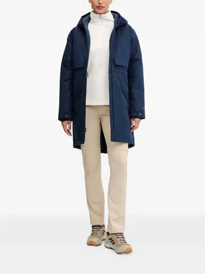 Columbia Hooded Pocket Coat In Blue