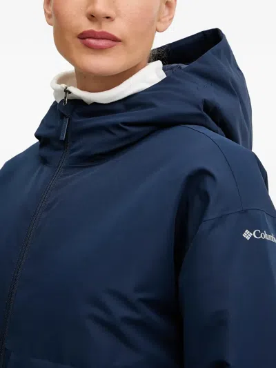 Columbia Hooded Pocket Coat In Blue