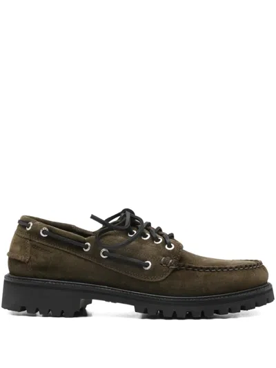 G.h. Bass & Co. Lace-up Lug-sole Boat Shoes In Green