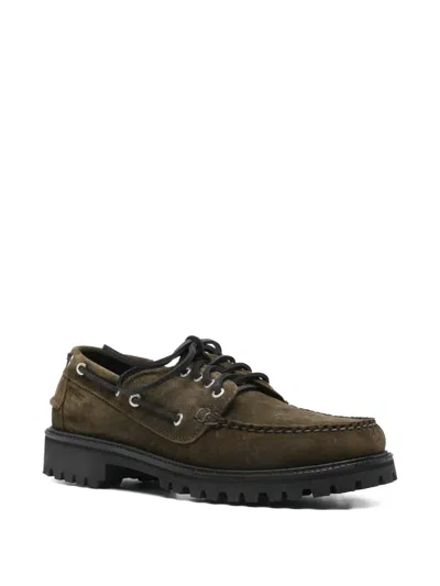 G.h. Bass & Co. Lace-up Lug-sole Boat Shoes In Green