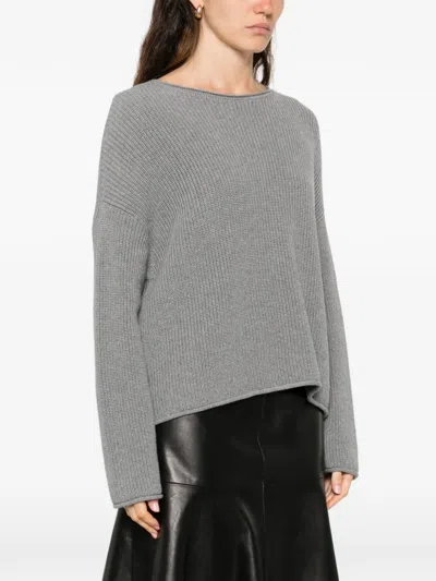 Marc O'polo Ribbed Pullover In Gray