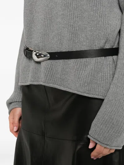 Marc O'polo Ribbed Pullover In Gray