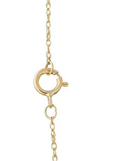Pre-owned Lb Exclusive 14k Yellow Gold Diamond Flower-pendant Necklace