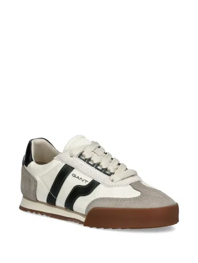 Gant Stripe-detail Sneakers In Gray