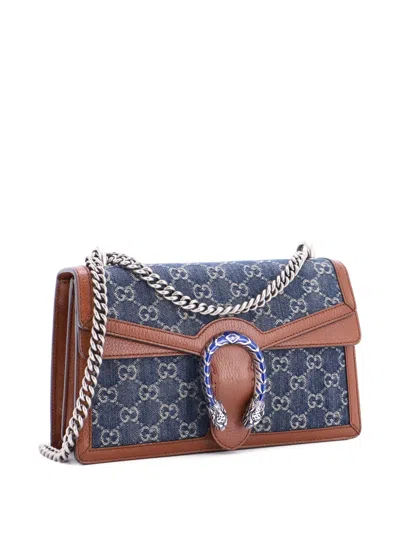 Pre-owned Gucci Dionysus Bag Gg Denim Small Shoulder Bag In Blue