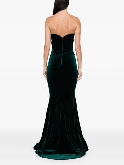 Cristallini Enya Sweetheart Velvet Maxi Dress In Multi