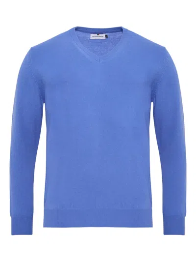 Loja Das Meias V-neck Wool Sweater In Blue