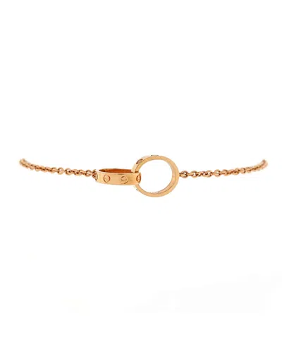 Pre-owned Pre-owned Cartier  Cartier Love Interlocking Bracelet 18k Rose Gold In Pink