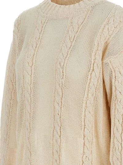 Lorena Antoniazzi Cable-knit Sweater In Neutral