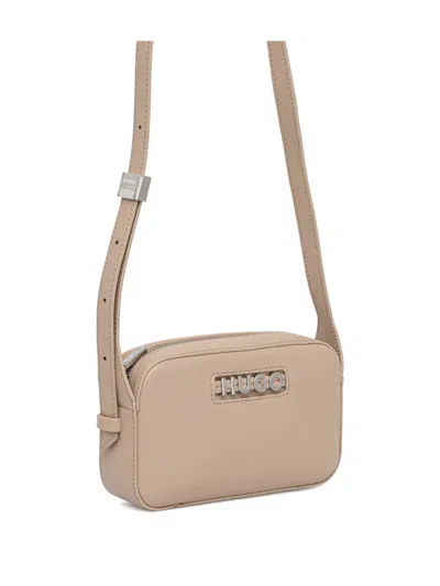 Hugo Boss Logo-plaque Cross Body Bag In Neutral