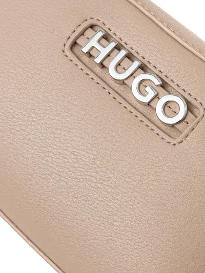 Hugo Boss Logo-plaque Cross Body Bag In Neutral