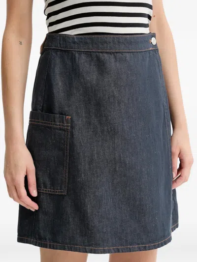 Marc O'polo Front-pocket Mini Skirt In Multi