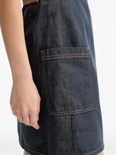 Marc O'polo Front-pocket Mini Skirt In Multi