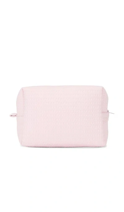 Abbode Bisous Waffle Pouch In Pink