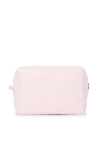Abbode Bow Waffle Pouch In Pink