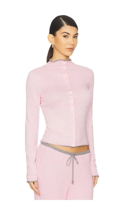 Frankies Bikinis Leo Knit Cardigan In Neutral