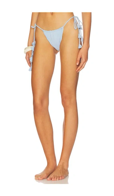 Devon Windsor Elisa Side Tie Bikini Bottom In Blue