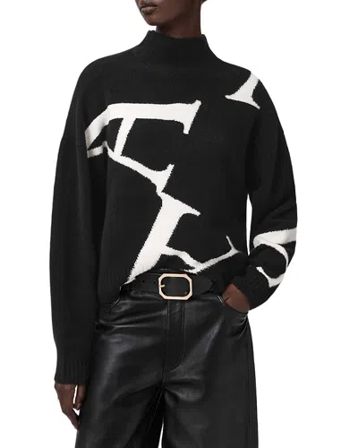 Allsaints A Star Turtleneck Sweater In Multi