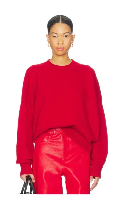 Rohe Brushed Wool Crewneck Sweater In Red