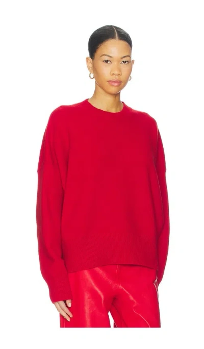 Rohe Brushed Wool Crewneck Sweater In Red