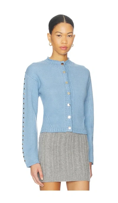 Never Fully Dressed Studded Cardigan In Blue