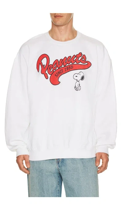 Junk Food Peanuts Since 1950 Sweatshirt In White