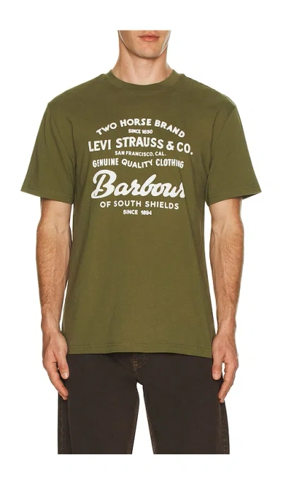 Barbour X Levi's Graphic T-shirt In Green