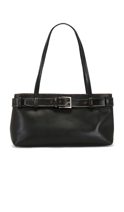 St Agni Brushed Belt Detail Baguette In Black