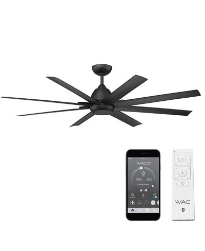 Luxadora Wac Lighting Smart Fans Mocha Xl 66 In Indoor Or Outdoor Smart Home Ceiling Fan In Black