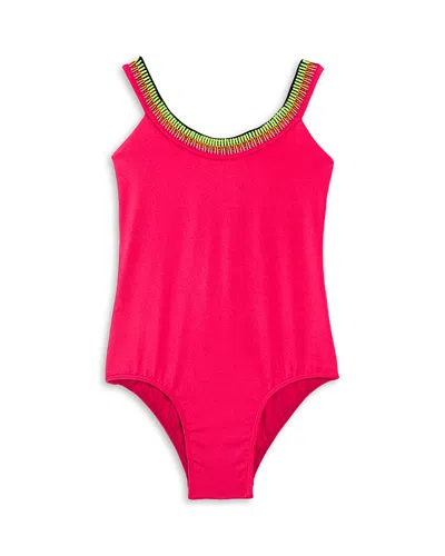 Peixoto Girls' Faye One Piece Swimsuit - Big Kid In Pink