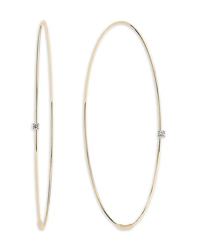 Lana Jewelry Diamond Large Hoop Earrings In 14k Yellow Gold, 0.04 Tcw In Gold