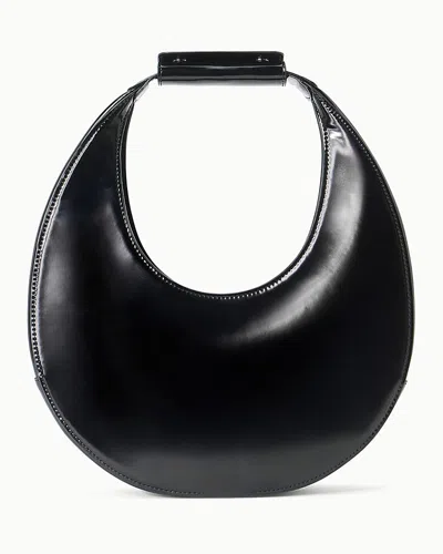 Staud Moon Leather Saddle Bag In Black