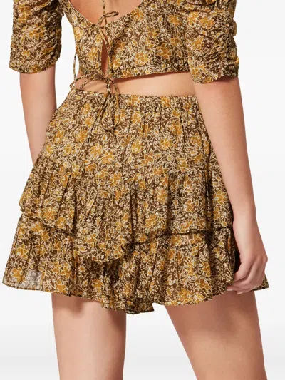 Isabel Marant Étoile Jocadia Ruffled Shorts In Brown