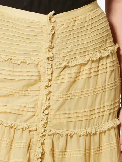Isabel Marant Étoile Paoline Tiered Maxi Skirt In Yellow