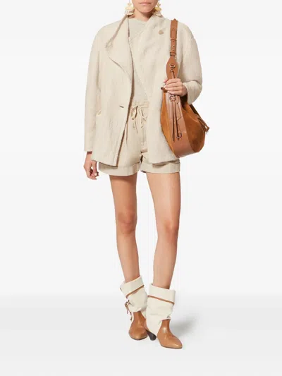 Isabel Marant Étoile Uadie Button-fastening Jacket In Neutral