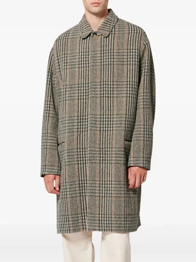 Isabel Marant Franco Checked Single-breasted Coat In Pattern