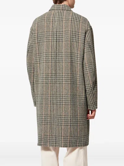 Isabel Marant Franco Checked Single-breasted Coat In Pattern
