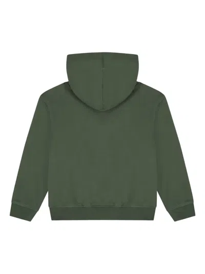 Calvin Klein Logo-print Hoodie In Green