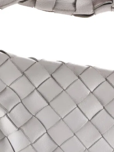 Pre-owned Bottega Veneta Bv Jodie Intrecciato Nappa Mini Hobo Bag In White