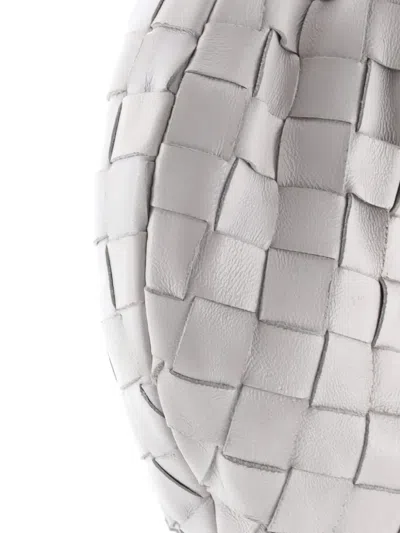 Pre-owned Bottega Veneta Bv Jodie Intrecciato Nappa Mini Hobo Bag In White