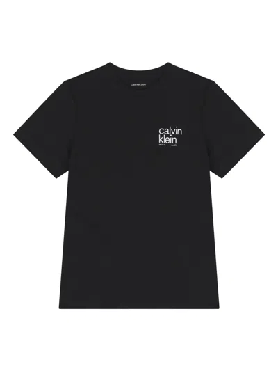 Calvin Klein Logo-detail T-shirt In Black